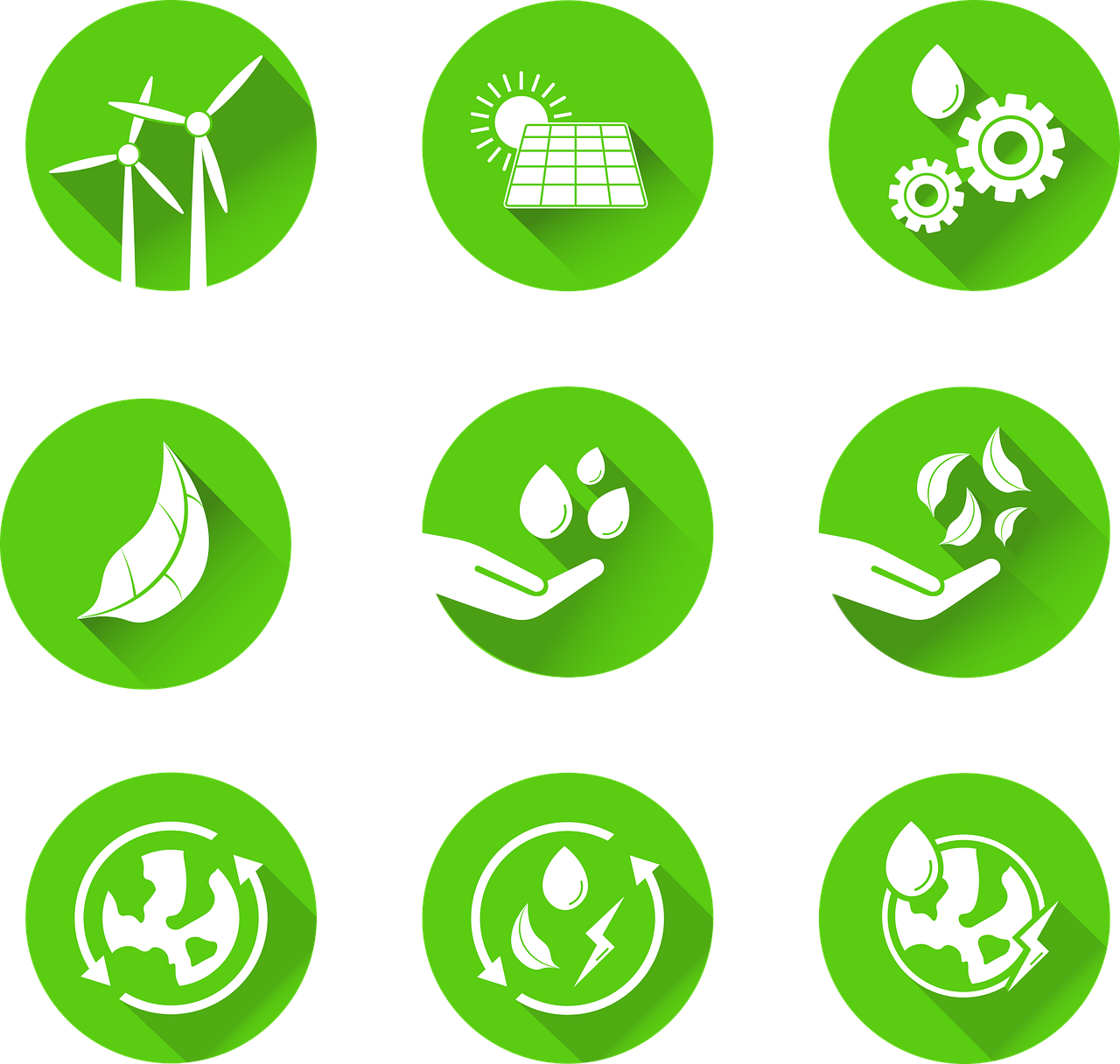 sustainability icons, icons, set